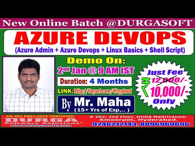 AZURE DEVOPS Online Training @ DURGASOFT