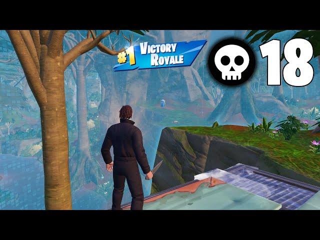 Michael Myers and Slasher Pickaxe High Kill Solo Win Fortnite Gameplay (Fortnite Battle Royale)