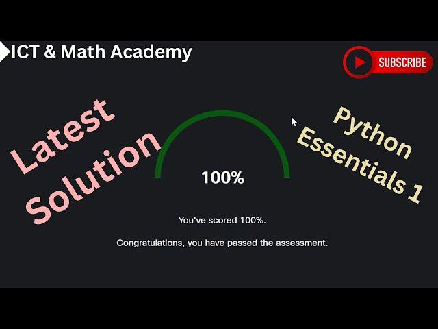 Python Essentials 1 Final Test Latest Solution | Cisco Skills for all | Cisco Networking Academy