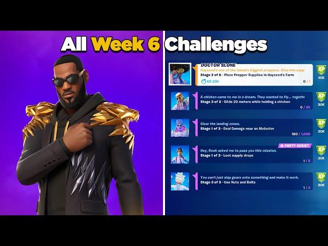 Fortnite All Week 6 Challenges Guide Epic and Legendary Quests