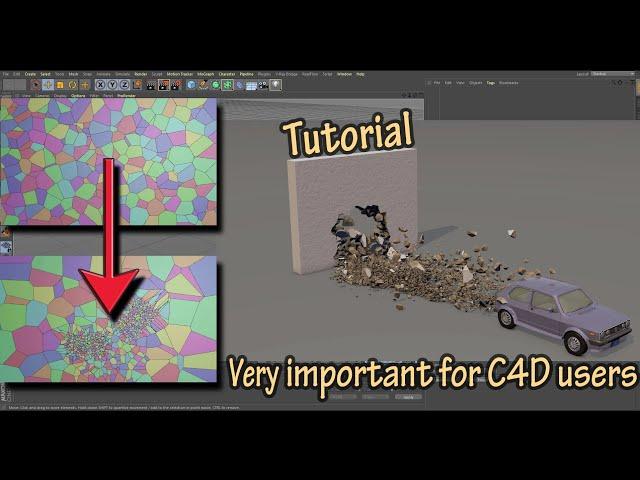 Cinema 4d Tutorial | Most Important Tip For Creating Destruction Scenes | Cinema 4d voronoi fracture