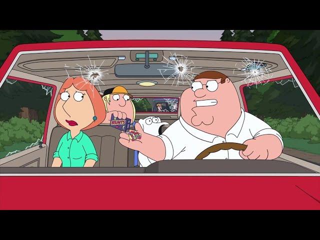 Family Guy - Peter is pursued by two shotgun-wielding employees