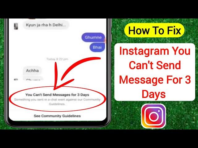 How To Fix Instagram You Can't Send Message For 3 Days Problem 2024