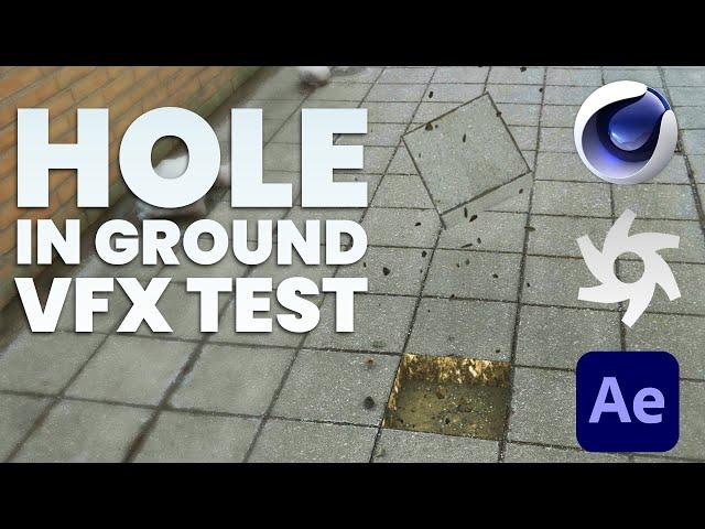 Hole in Ground VFX | Cinema 4D, Octane, After Effects TEST