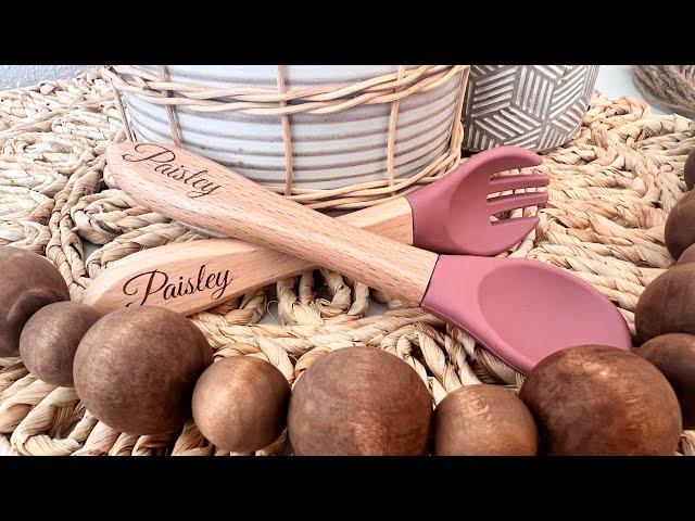 Personalize Wooden Baby Utensils With Your Glowforge For Less Than $3