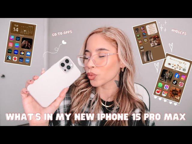 What's on my *NEW* Iphone 15 PRO MAX | Go-To Apps, Customized Widgets & More  