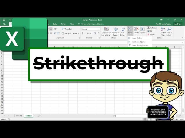 Applying Strikethrough in Excel