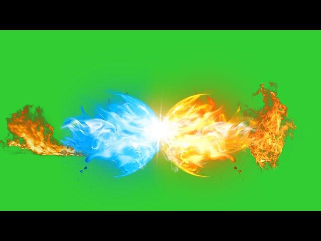 Vfx fire green screen footage pack