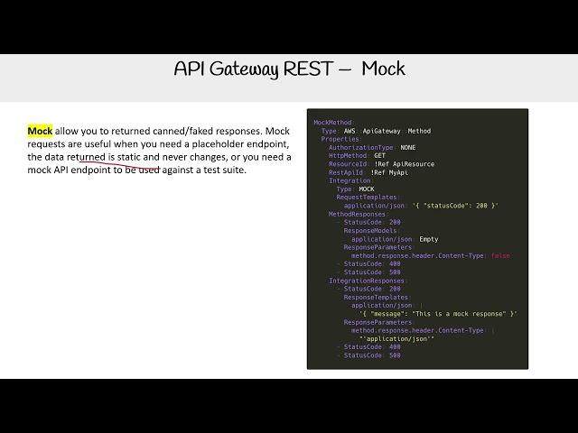 API Gateway REST Integration Mock - AWS Course