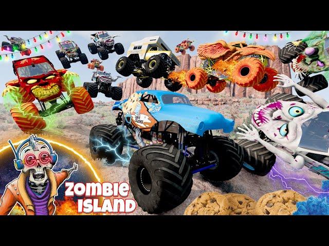 Monster Jam Zombie Island Compilation #12 | Racing, Freestyle, and High Speed Jumps