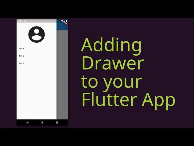 Adding Drawer in #Flutter App | #Devkage