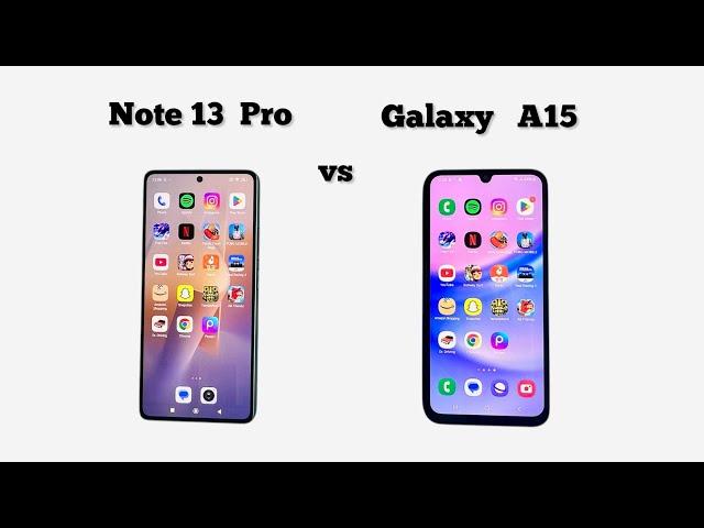 Redmi Note 13 Pro vs Samsung A15 | Speed Test