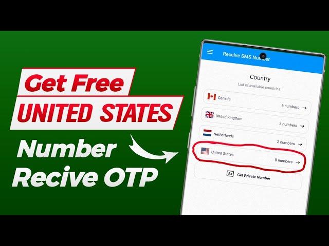 How to Get United States Number Receive Sms OTP | Receive OTP Verification Number