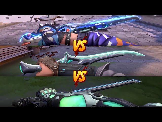 Sovereign Blade VS Overdrive Blade VS RGX Blade VALORANT Best Knife Skins