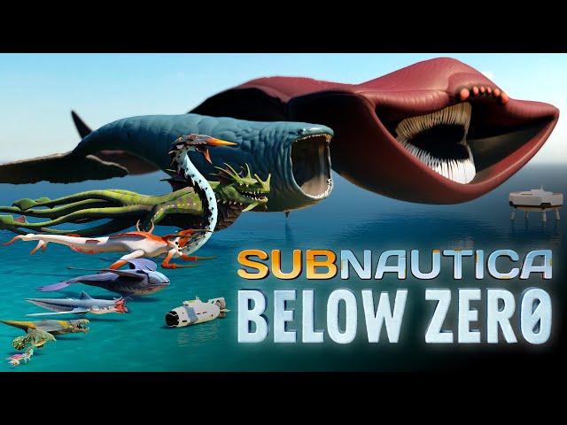 3D Actual Size of Subnautica and Below Zero ALL LEVIATHANS | 3D Size Comparison
