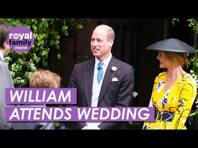 Prince William Attends The Wedding of Duke of Westminster and Olivia Henson