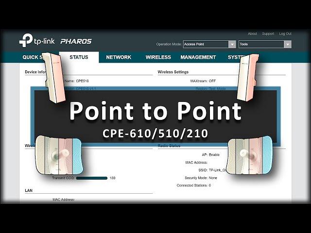 TP-Link PharOS CPE Point to Point Configuration Easy step by step (CPE610 | CPE510 | CPE210)