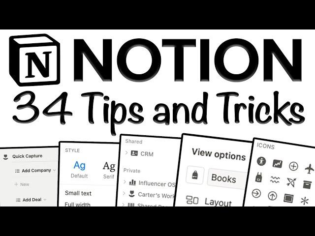 34 Unique Notion Tips and Tricks [2023 Notion Tutorial] 