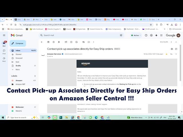 Contact Pick Up Associates Directly for Easy Ship Orders on Amazon Seller Central !!!