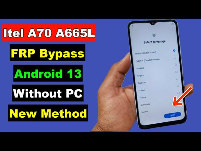 Itel A70 A665L FRP Bypass Android 13 Without PC | Itel A70 Bypass FRP Google Account | New Method