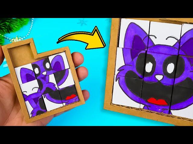 Головоломка CAT NAP Как сделать игру из картона Poppy Playtime