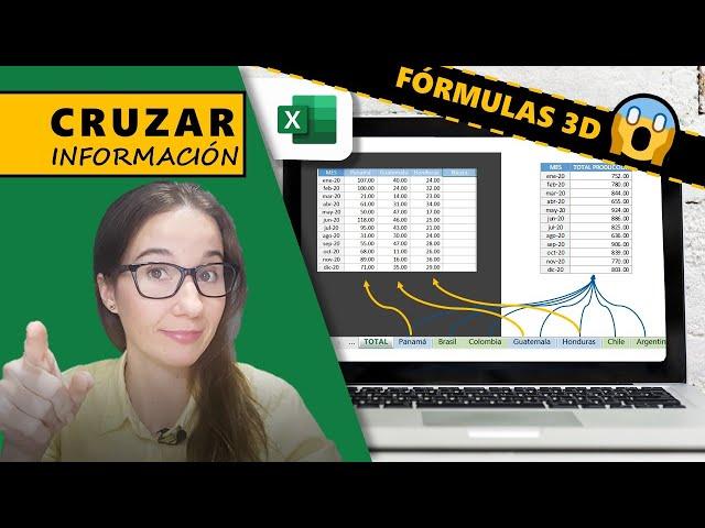 Cruzar información de diferentes HOJAS casi automáticamente - FÓRMULAS 3D En EXCEL.