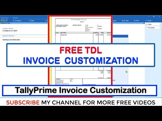 FREE TDL !!!  INVOICE CUSTOMIZATION