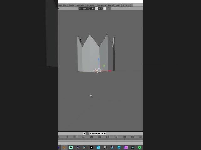 How To Make A Simple Crown In Blender! #shorts