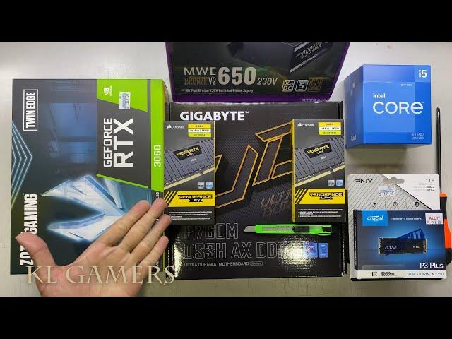 intel Core i5 12400 GIGABYTE B760M DS3H AX DDR4 ZOTAC RTX3060 Gaming PC Build