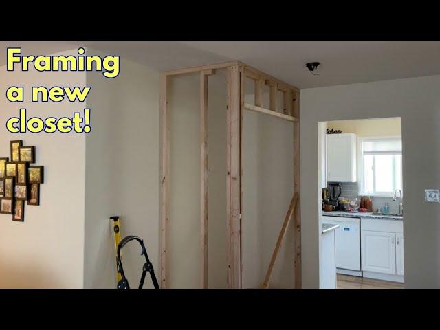 How I framed a new closet - lessons learned