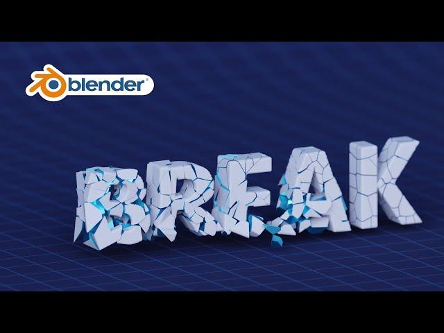 Blender Tutorial - Text Break Effect with KennyPhases