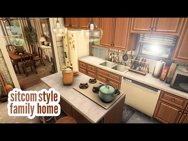 sitcom style family home \\ The Sims 4 CC speed build