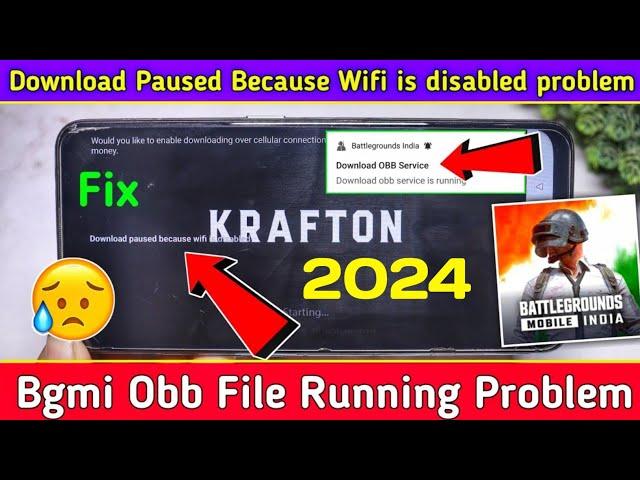 Bgmi download obb service is running | Bgmi download paused because wifi is disabled problem