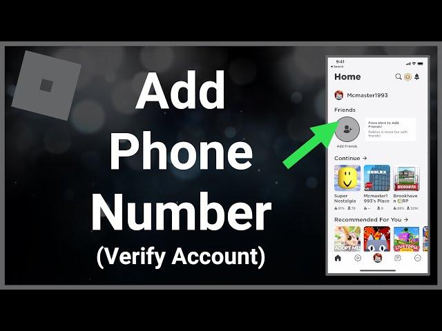 How To Add A Phone Number To Roblox - Verify Account