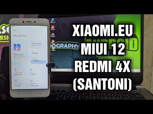 Install & Review Update Custom ROM MIUI 12 by Xiaomi.eu 20.5.21 BETA Redmi 4X (Pie)