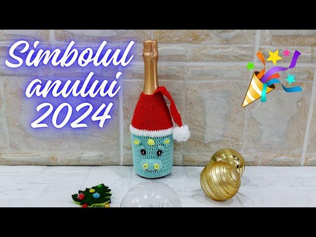 Cum croșetăm dragon pe sticlă/Simbolul anului 2024/Tutorial/Free pattern dragon crochet