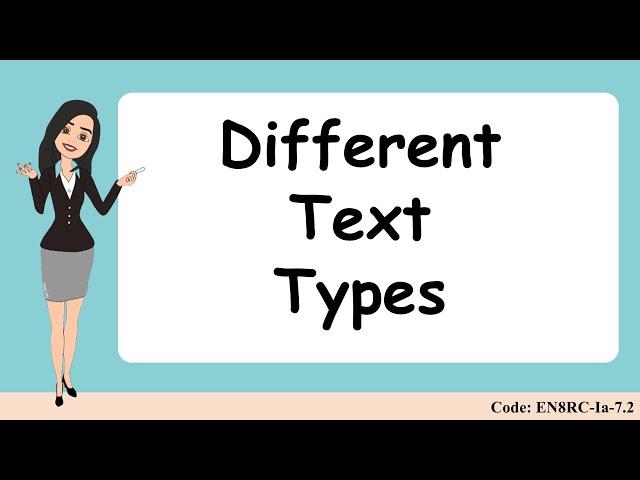 Different Text Types English 8-Q1-w2