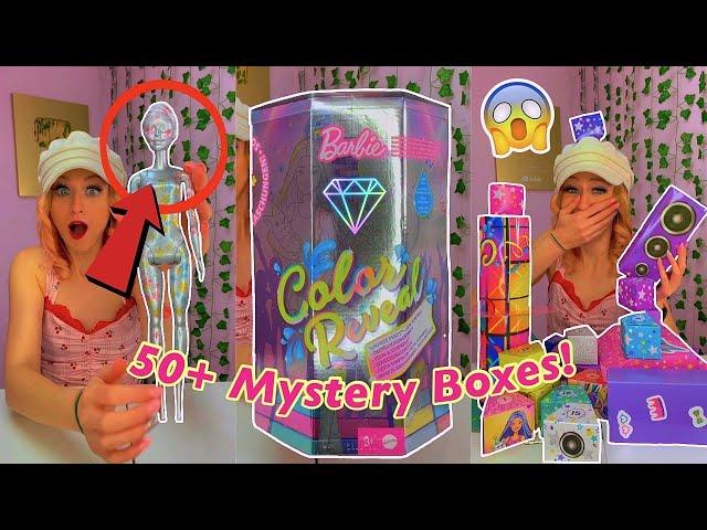 [ASMR] UNBOXING THE WORLD'S BIGGEST *DIAMOND* WATER REVEAL BARBIE! *50 MYSTERY BOXES!!*