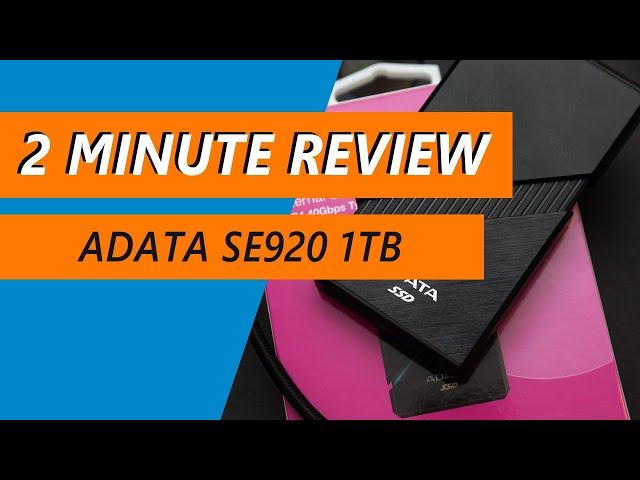 How fast is USB4? ADATA SE920 1TB External SSD Review