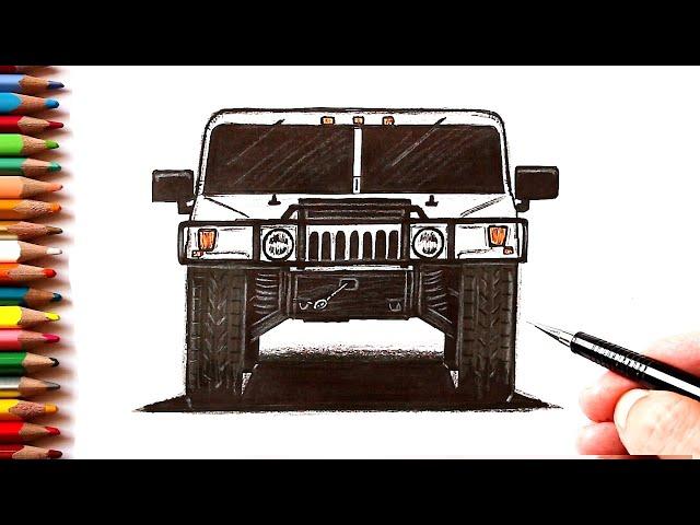 How to draw a Military Hummer