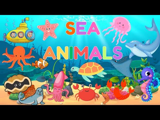 Sea Animals (with video) | Kids Vocabulary | Learn English for kids | English educational video