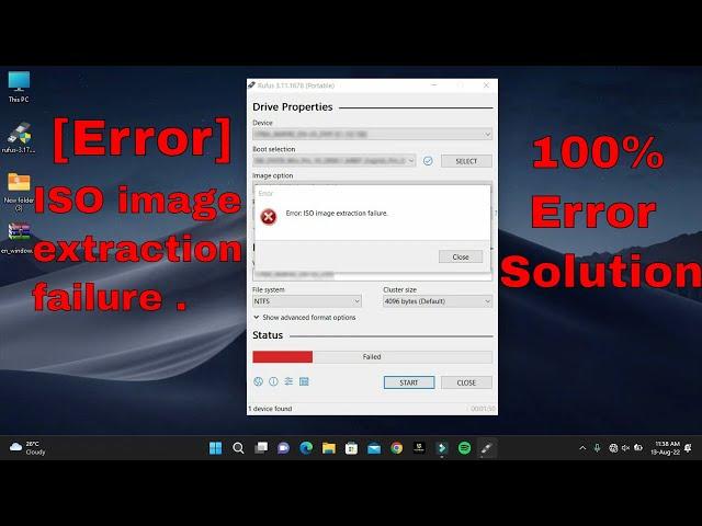 iso image extraction failure . rufus iso image extraction failure . 2022.