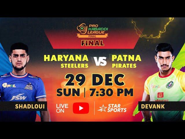 Pro Kabaddi League 11 FINAL | FULL MATCH LIVE | Haryana Steelers vs Patna Pirates | 29 DEC, 7:30 PM