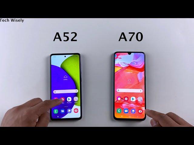 SAMSUNG A52 vs A70 Speed Test