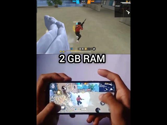  2 GB RAM fastest 3 finger handcam #3fingerhandcam #realmec2 #freefire #gameplay