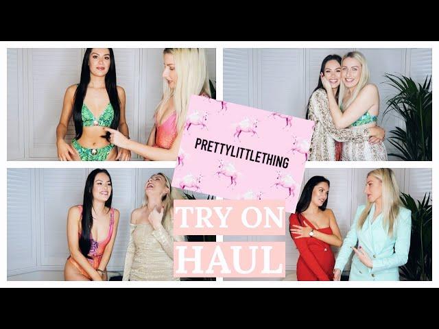 PRETTY LITTLE THING TRY ON HAUL WITH MY BESTIE | Beauty's Big Sister