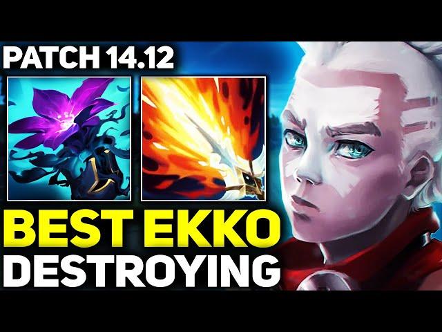 RANK 1 BEST EKKO SHOWS HOW TO DESTROY! (PATCH 14.12) | League of Legends