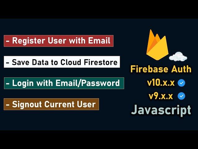 Firebase Authentication | Register, Login, Signout with Email & Password | Firestore DB