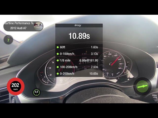 Audi A7 3.0 TFSI 2012 Dual pulley makes 10.89sec quarter mile on street