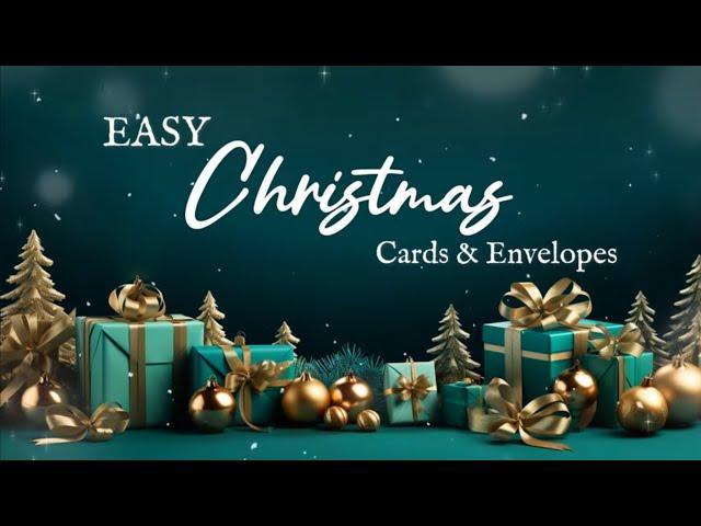 Easy Extra Large Christmas Cards  & Envelopes Using Only Patterned Papers!